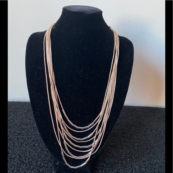 Dana Buchman Rose Colored Multi Strand Necklace - Picture 1 of 5